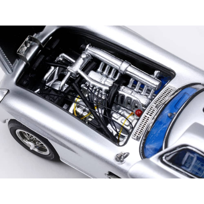*PRE-ORDER*Mercedes-Benz 300 SLR Uhlenhaut Coupé (W196S) Silver with Blue Interior (Openable Doors, Hood & Visible Engine), 1:64 Scale