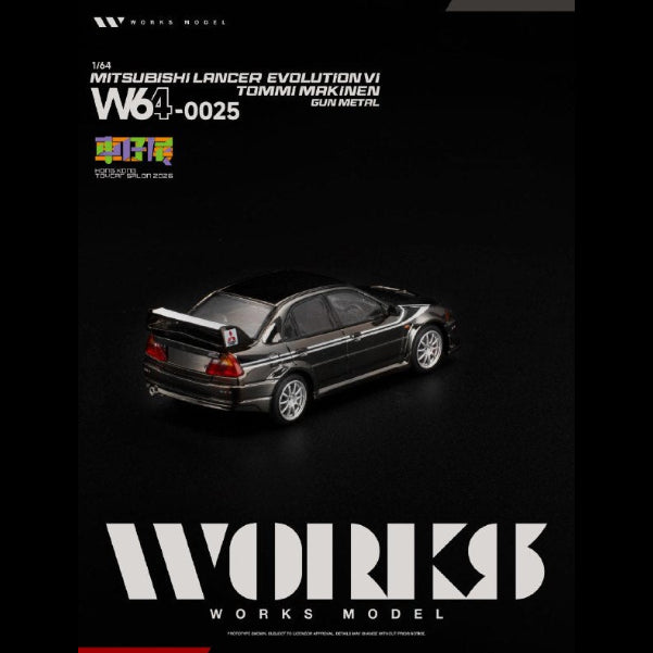 *HKTCS 2026* Mitsubishi Lancer Evolution VI Tommi Mäkinen Edition (Gun metal), 1:64 Scale