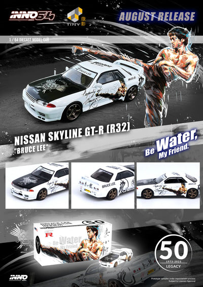 Premium scale diecast model car  – *PRE-ORDER* Nissan Skyline GT-R (R32) "Bruce Lee", 1:64 Scale Collectible
