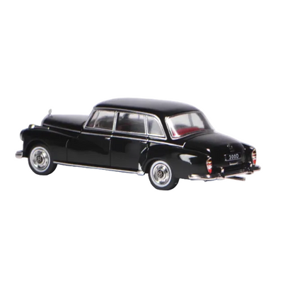 Premium scale diecast model car  – Mercedes-Benz 300D 1959, 1:64 Scale (Black) Collectible