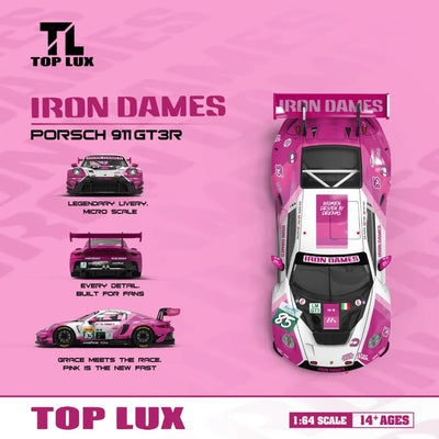 *PRE-ORDER* Porsche 911 GT3-R Iron Dames #85 Livery, 1:64 Scale