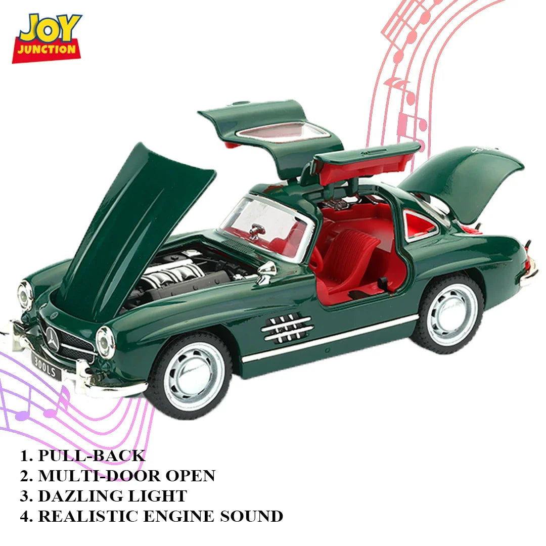 Mercedez Benz 300SL - Light, Sound with Openable Doors, 1:32 Scale (Green)