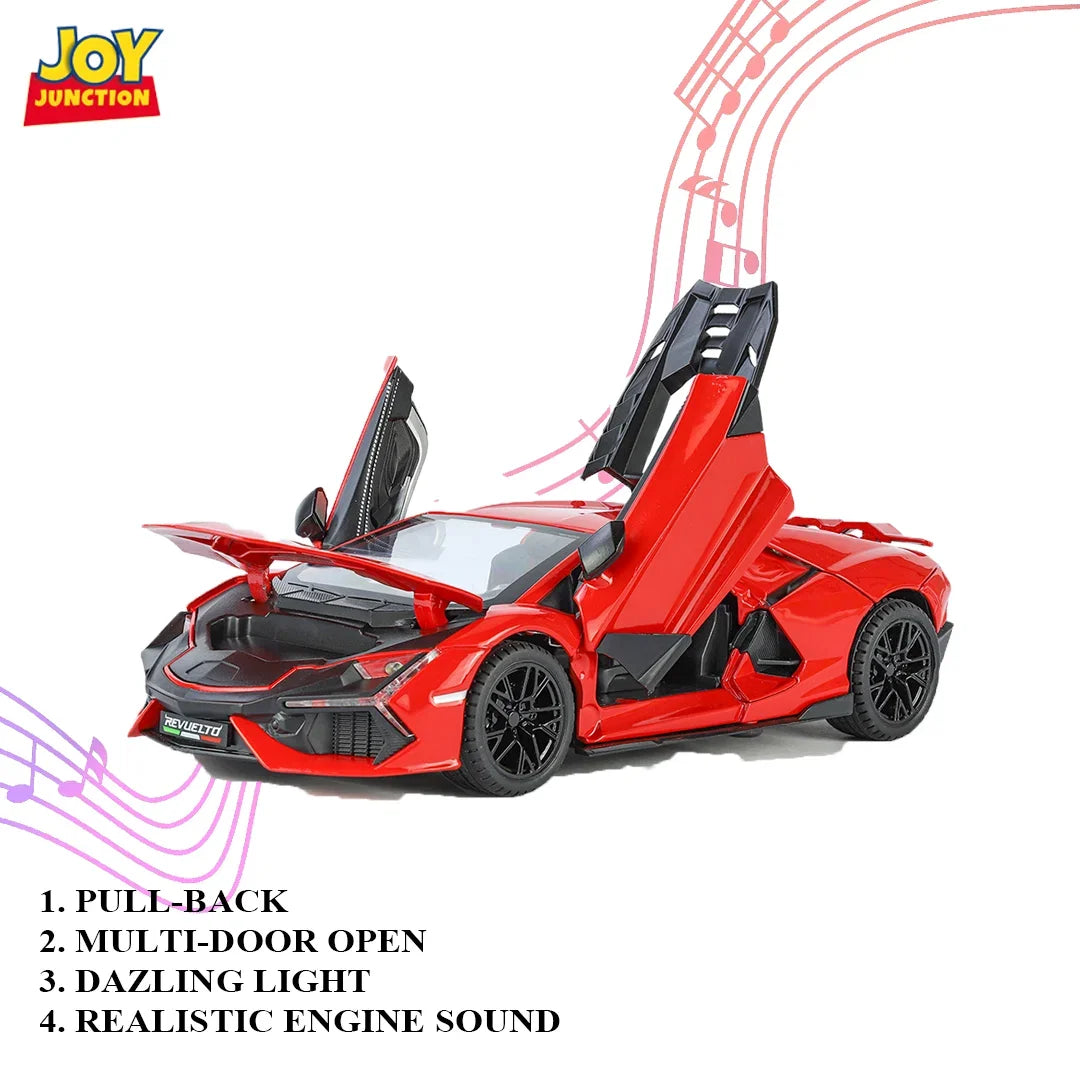 Lamborghini Daniel Street - Light, Sound with Openable Doors, 1:24 Scale (Red)