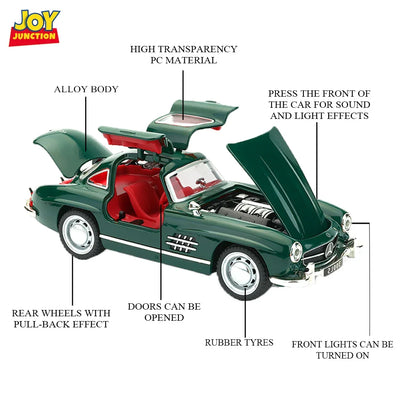 Mercedez Benz 300SL - Light, Sound with Openable Doors, 1:32 Scale (Green)