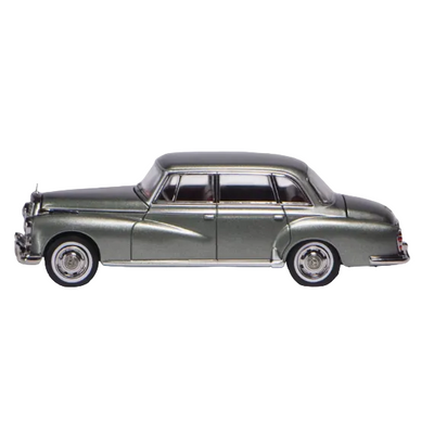 Premium scale diecast model car  – Mercedes-Benz 300D 1959, 1:64 Scale (Sage Green) Collectible