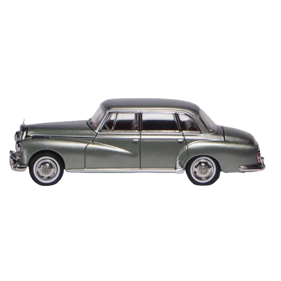 Premium scale diecast model car  – Mercedes-Benz 300D 1959, 1:64 Scale (Sage Green) Collectible