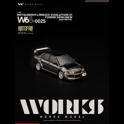 *HKTCS 2026* Mitsubishi Lancer Evolution VI Tommi Mäkinen Edition (Gun metal), 1:64 Scale