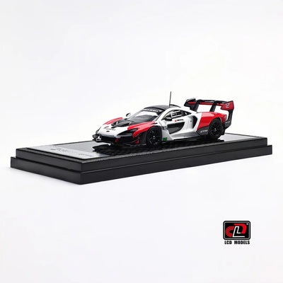 Premium scale diecast model car  – McLaren Senna GTR, 1:64 Scale (Red & white) Collectible