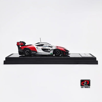 Premium scale diecast model car  – McLaren Senna GTR, 1:64 Scale (Red & white) Collectible