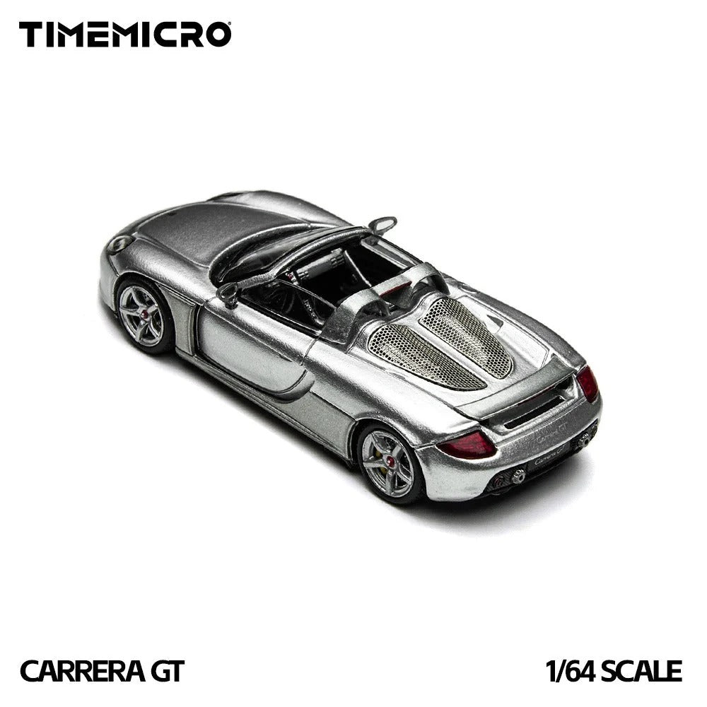 *PRE-ORDER* Time Micro Porsche Carrera GT Silver with Water Decals, 1:64 Scale