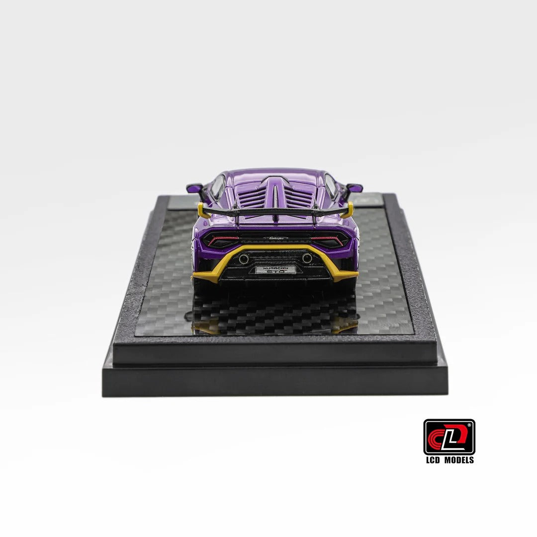 Premium scale diecast model car  – Lamborghini Huracan STO, 1:64 Scale (Purple) Collectible