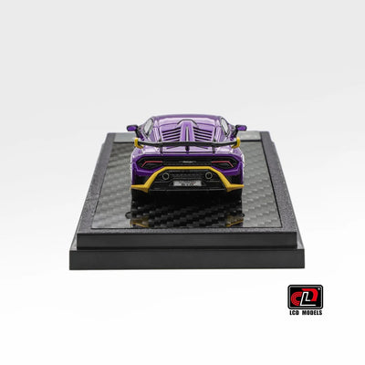 Premium scale diecast model car  – Lamborghini Huracan STO, 1:64 Scale (Purple) Collectible