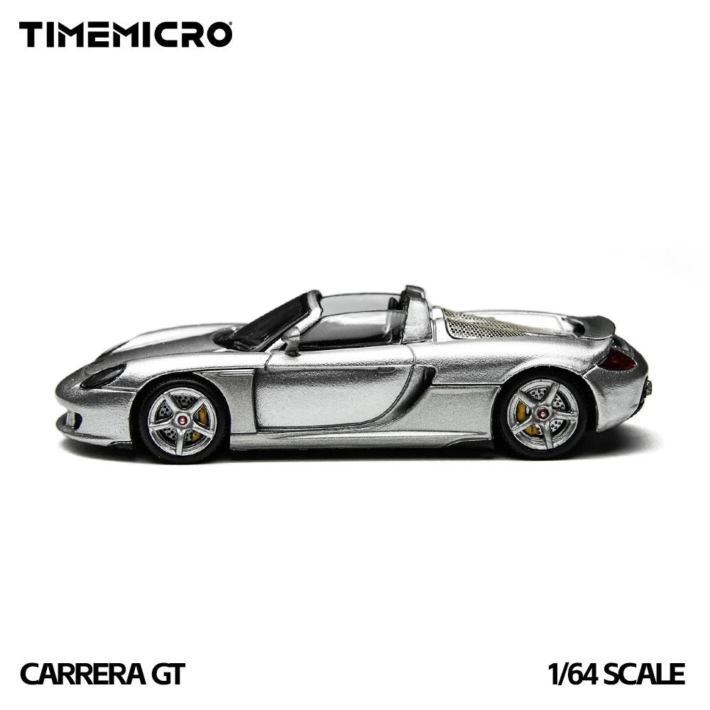 *PRE-ORDER* Time Micro Porsche Carrera GT Silver with Water Decals, 1:64 Scale