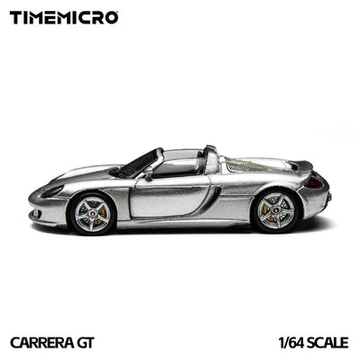 *PRE-ORDER* Time Micro Porsche Carrera GT Silver with Water Decals, 1:64 Scale