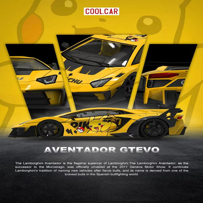 *PRE-ORDER* Lamborghini GTEVO Pikachu, 1:64 Scale (Yellow)