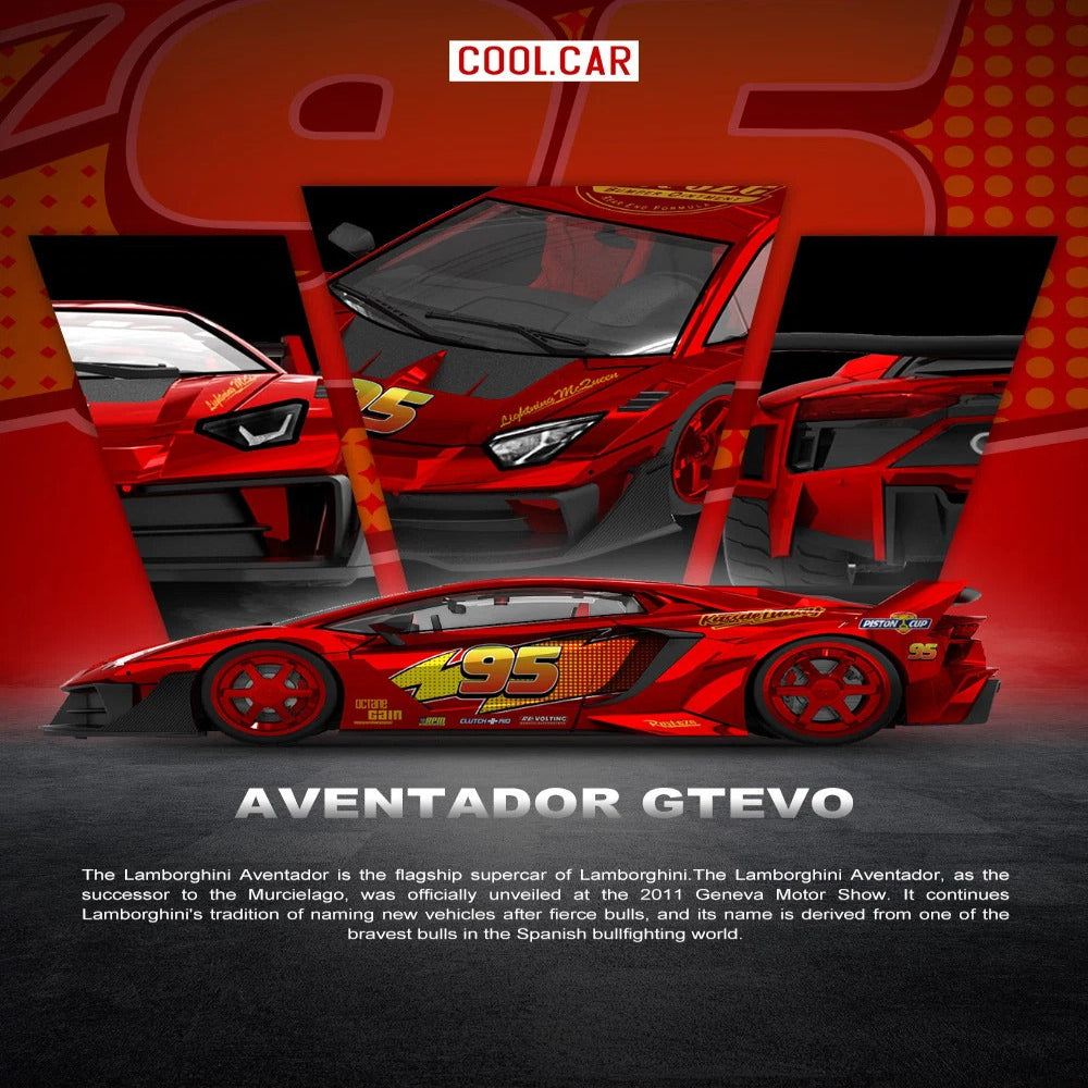 *PRE-ORDER*Lamborghini GTEVO, 1:64 Scale (Red)