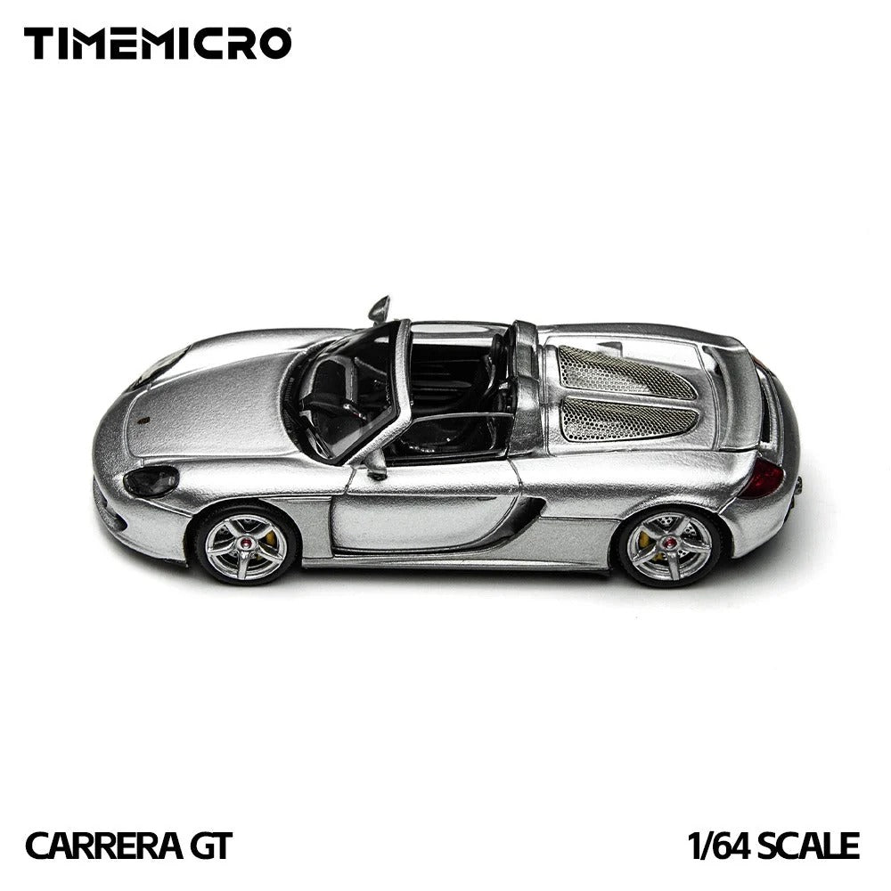 *PRE-ORDER* Time Micro Porsche Carrera GT Silver with Water Decals, 1:64 Scale