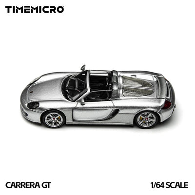 *PRE-ORDER* Time Micro Porsche Carrera GT Silver with Water Decals, 1:64 Scale