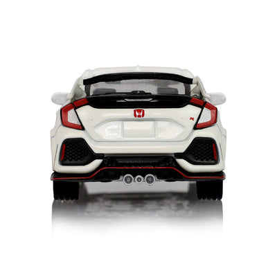 *PRE-ORDER* Tokyo Torque Series 10 - 2018 Honda Civic Type-R (FK8) with Custom Wheels and Carbon Hood - Championship White (New Tooling), 1:64 Scale
