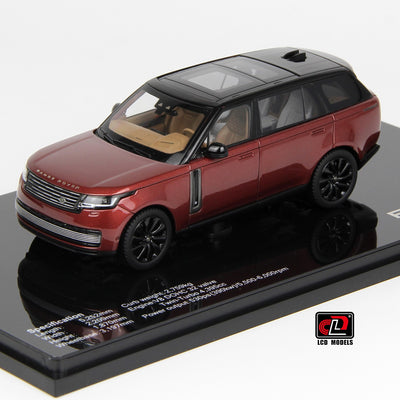 Premium scale diecast model car  – Land Rover Range Rover SV SERENITY, 1:43 Scale (Red) Collectible