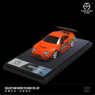 *PRE-ORDER* Time Micro Toyota Supra A80 MK4 Paul Walker Orange Figure Edition, 1:64 Scale