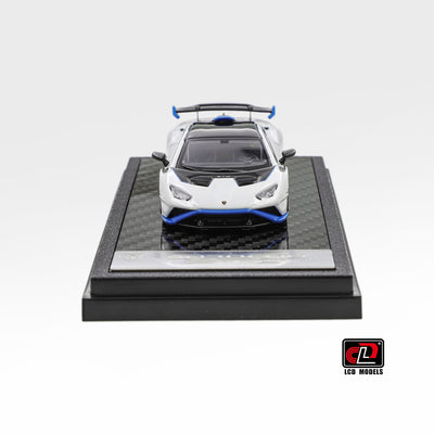 Premium scale diecast model car  – Lamborghini Huracan STO, 1:64 Scale (White) Collectible