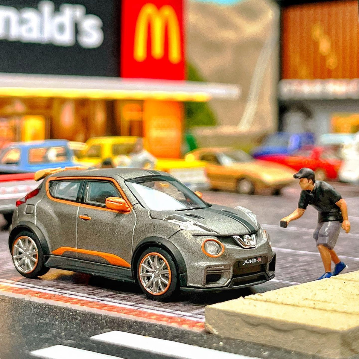 *PRE-ORDER* Nissan Juke-R, 1:64 Scale (Titanium Grey with Black Stripes)
