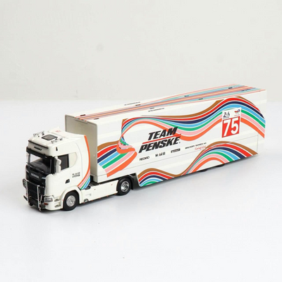 *Pre-Orders* S-Series S730 V8 Enclosed Double Deck Gull Wing Transporter (White LeMans Livery), 1:64 Scale