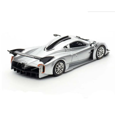 Premium scale diecast model car  – Pagani Huayra R, 1:64 Scale (Silver) Collectible