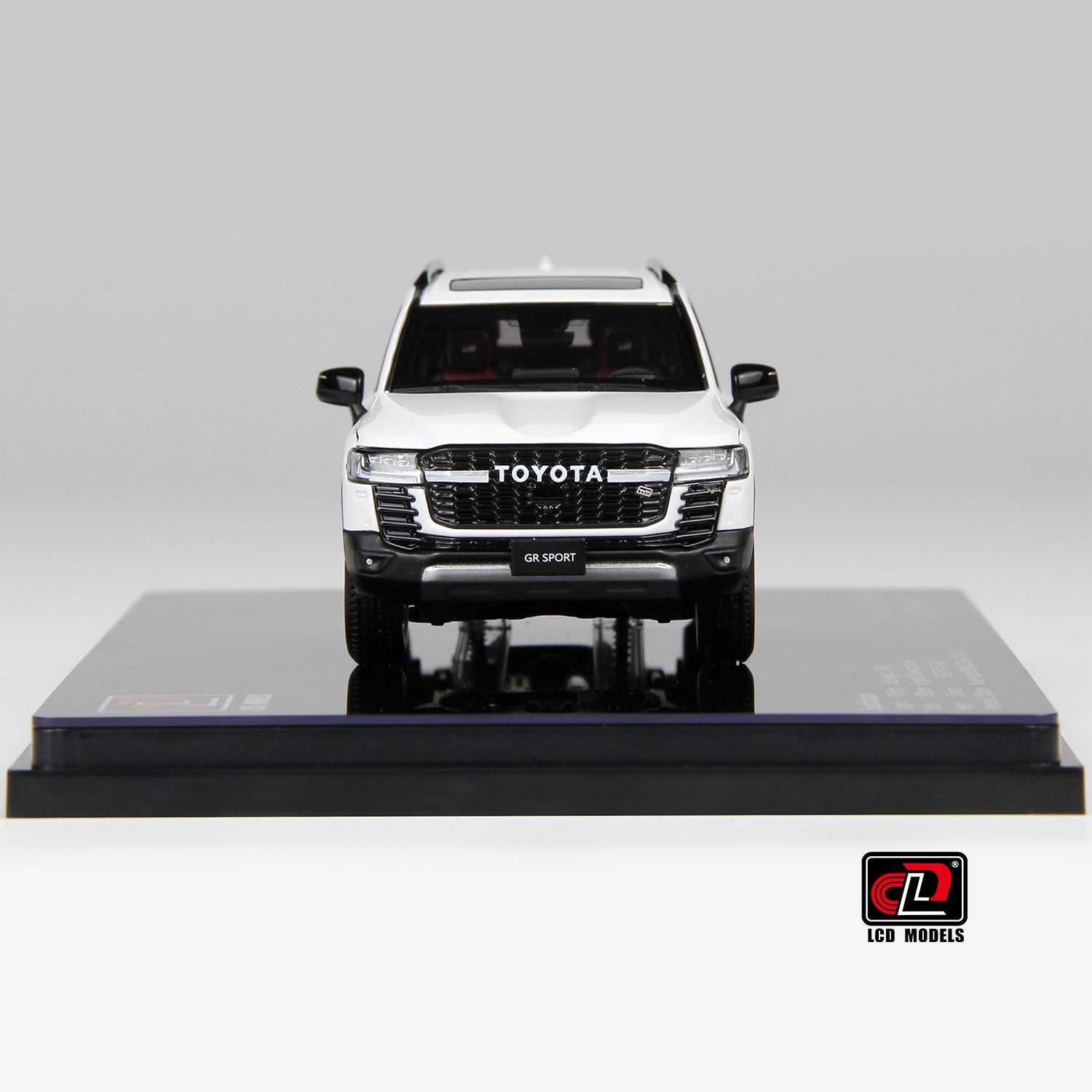 Premium scale diecast model car  – Toyota LC300-GR Sport, 1:43 Scale (White) Collectible