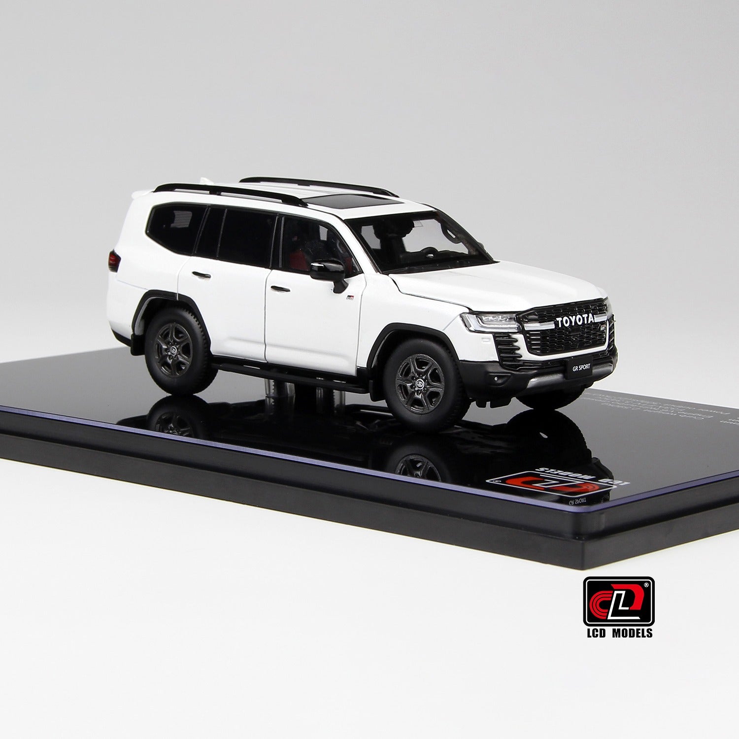 Premium scale diecast model car  – Toyota LC300-GR Sport, 1:43 Scale (White) Collectible