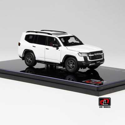 Premium scale diecast model car  – Toyota LC300-GR Sport, 1:43 Scale (White) Collectible