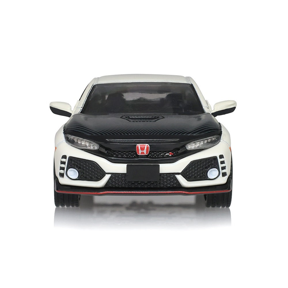 *PRE-ORDER* Tokyo Torque Series 10 - 2018 Honda Civic Type-R (FK8) with Custom Wheels and Carbon Hood - Championship White (New Tooling), 1:64 Scale