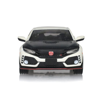 *PRE-ORDER* Tokyo Torque Series 10 - 2018 Honda Civic Type-R (FK8) with Custom Wheels and Carbon Hood - Championship White (New Tooling), 1:64 Scale