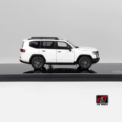 Premium scale diecast model car  – Toyota LC300-GR Sport, 1:43 Scale (White) Collectible