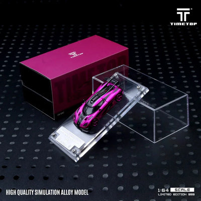 *PRE-ORDER* Time Micro Koenigsegg One:1 Pearl Magenta Gift Box Edition, 1:64 Scale