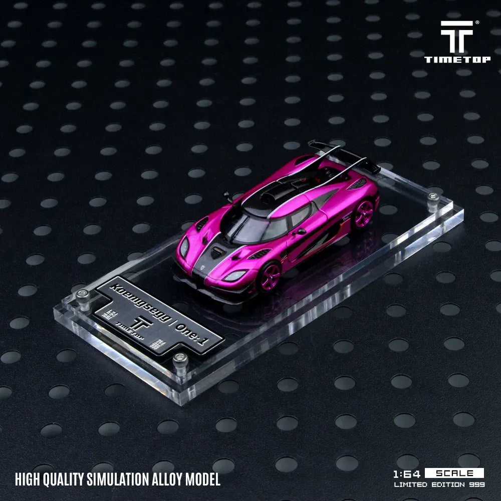 *PRE-ORDER* Time Micro Koenigsegg One:1 Pearl Magenta Gift Box Edition, 1:64 Scale