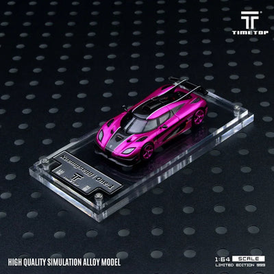 *PRE-ORDER* Time Micro Koenigsegg One:1 Pearl Magenta Gift Box Edition, 1:64 Scale
