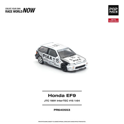 *PRE-ORDER* HONDA CIVIC (EF9) #15 JTC 1991 InterTEC NEW TOOLING, 1:64 Scale