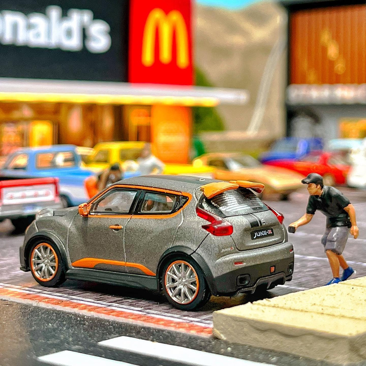 *PRE-ORDER* Nissan Juke-R, 1:64 Scale (Titanium Grey with Black Stripes)