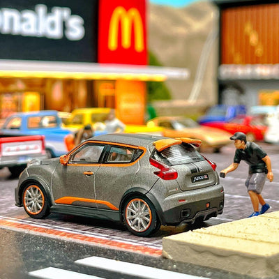 *PRE-ORDER* Nissan Juke-R, 1:64 Scale (Titanium Grey with Black Stripes)