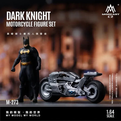 *PRE-ORDER* Dark Knight Motorcycle Figure Set Resin Model, 1:64 Scale
