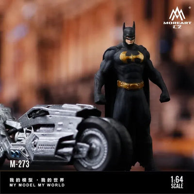 *PRE-ORDER* Dark Knight Motorcycle Figure Set Resin Model, 1:64 Scale