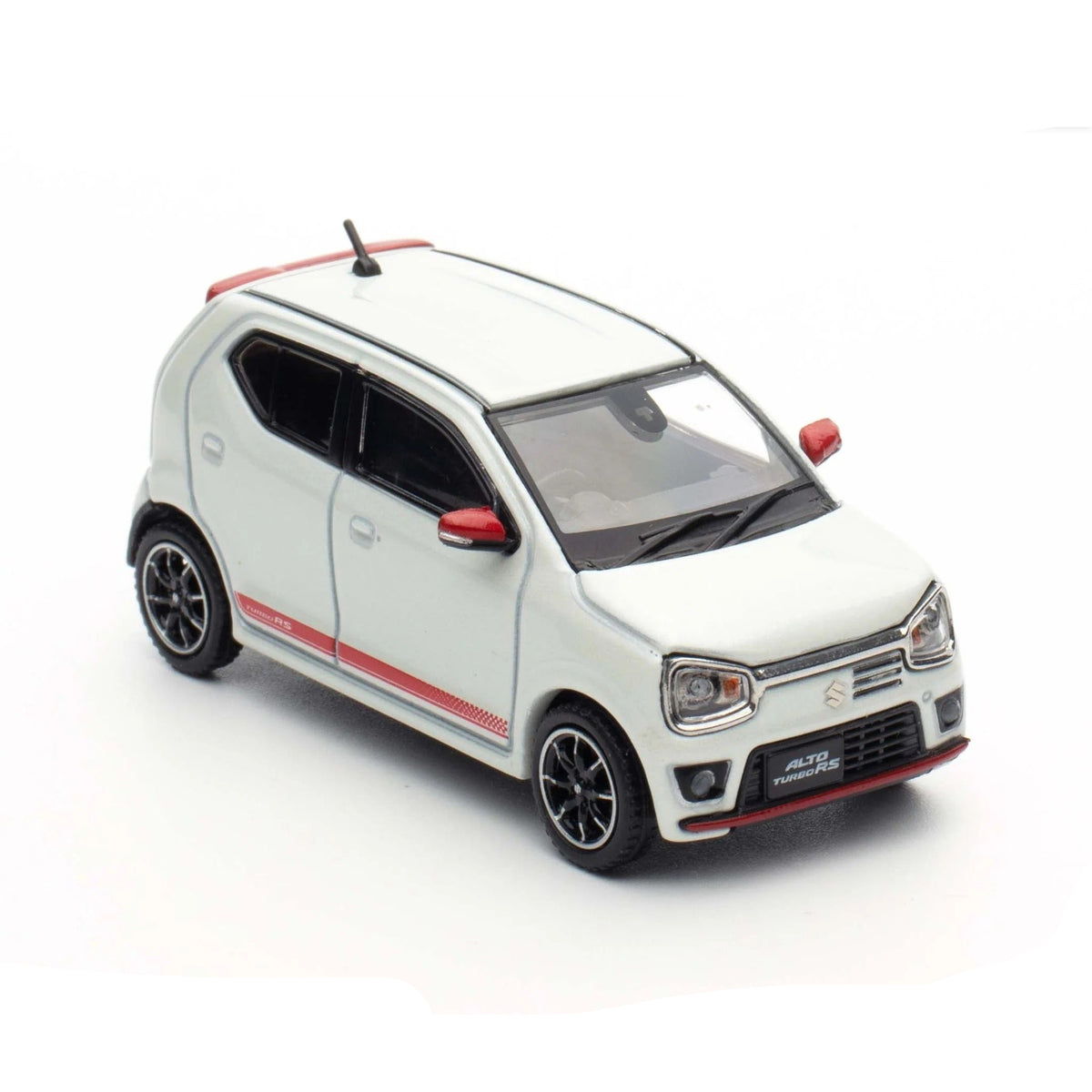*PRE-ORDER* Suzuki Alto Turbo RS (HA36S) RS Decal Tune, 1:64 Scale (Pearl White)