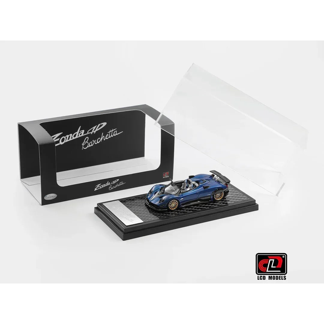 Premium scale diecast model car  – Pagani Zonda HP, 1:64 Scale (Carbon Blue) Collectible