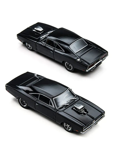 *PRE-ORDER* Dodge Black Pro Street Charger (1969), 1:64 Scale (Black)