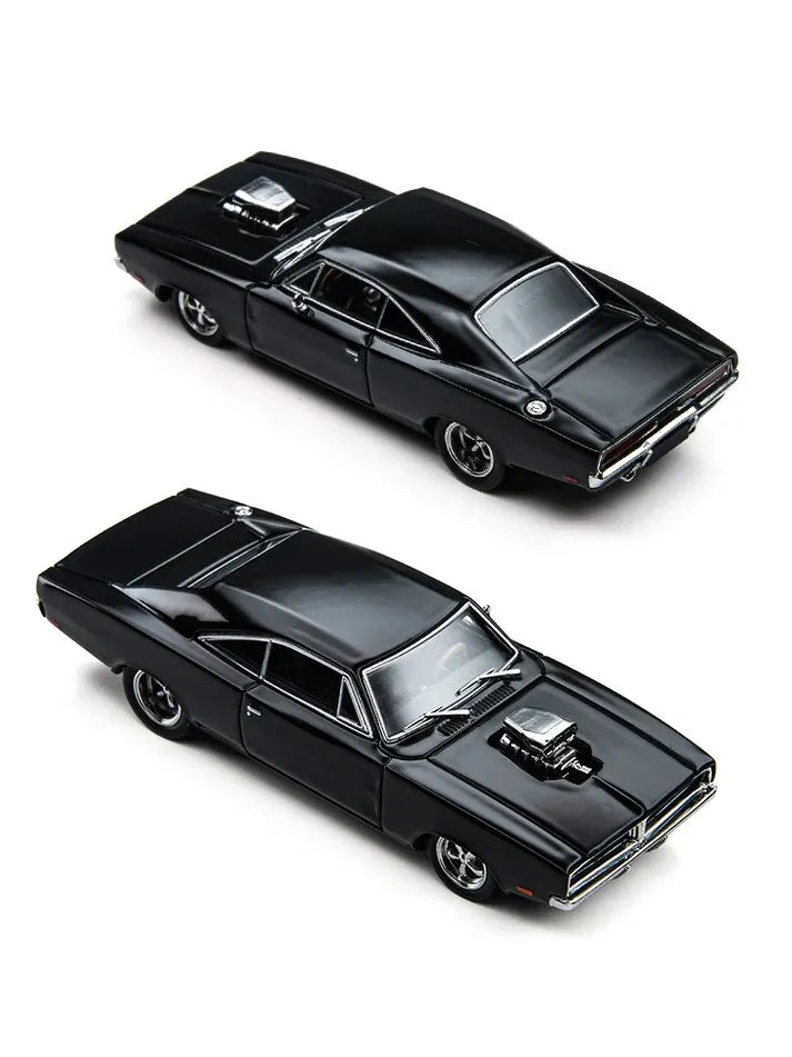 *PRE-ORDER* Dodge Black Pro Street Charger (1969), 1:64 Scale (Black)