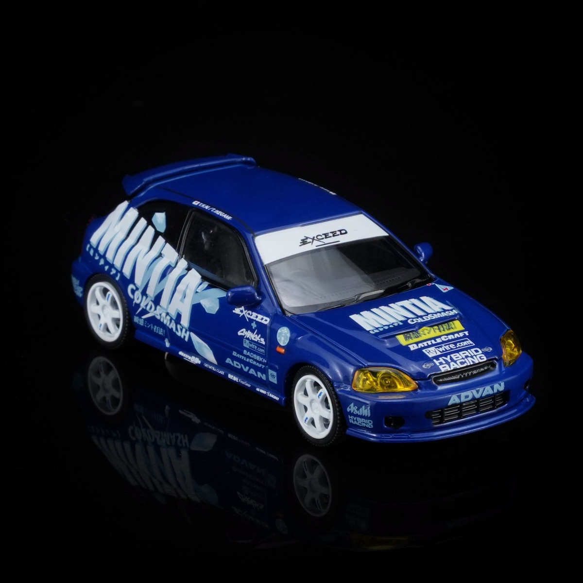 Honda Civic TYPE R (EK9) Customized Exceed Blue (Mintia), 1:64 Scale
