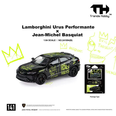 *PRE-ORDER* Lamborghini Urus Performante x Jean-Michel Basquiat, 1:64 Scale (Black)