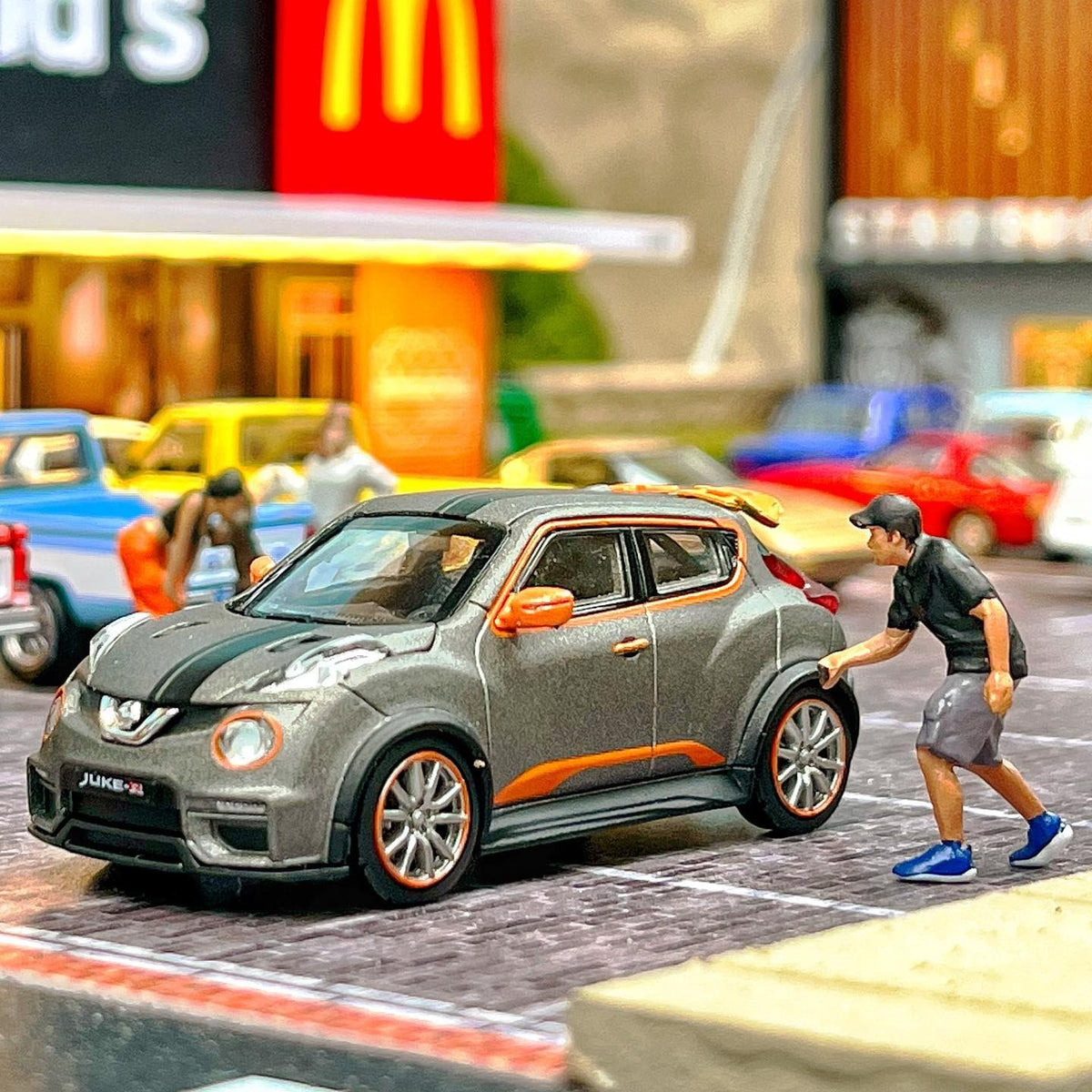 *PRE-ORDER* Nissan Juke-R, 1:64 Scale (Titanium Grey with Black Stripes)